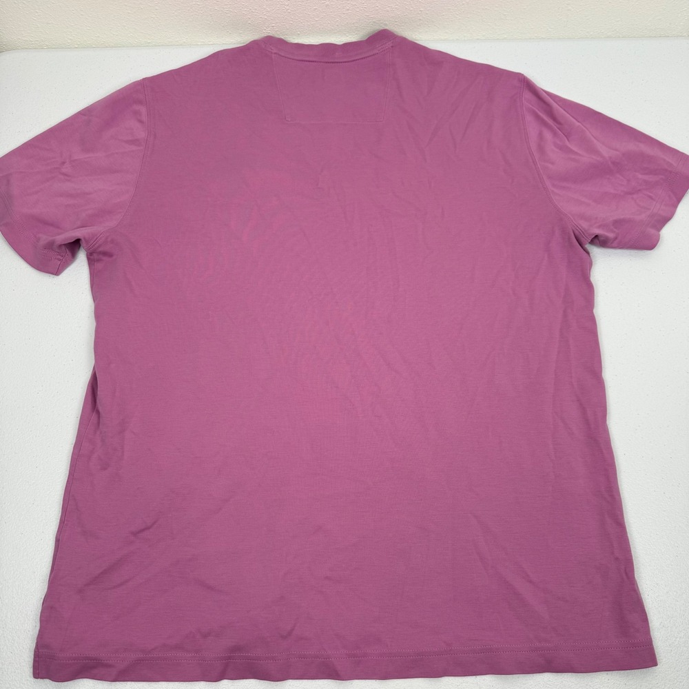 Bugatchi Uomo Mens Purple V-Neck Short Sleeve T-Shirt Size M Regular Fit Solid - Picture 8 of 8